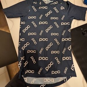POC Navy Logo Short-Sleeve Women's Cycling Jersey